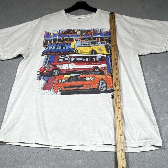 Vintage Mopar Shirt Mens Size XL White Rock Rockingham Dragway Raceway Park - Picture 6 of 12